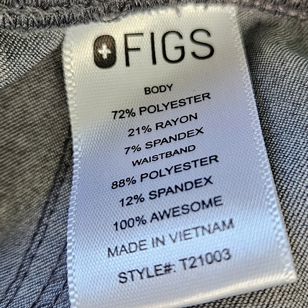 Figs Women's Gray Scrub Bottoms Straight Leg Size L - Picture 8 of 10